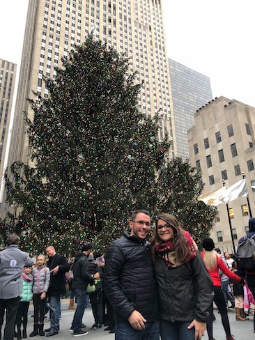The Christmas tree at Rockefeller Center