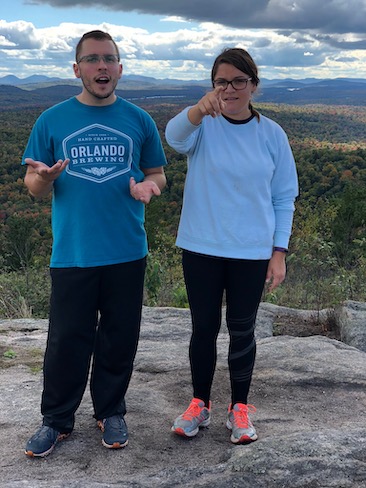 On top of a mountain