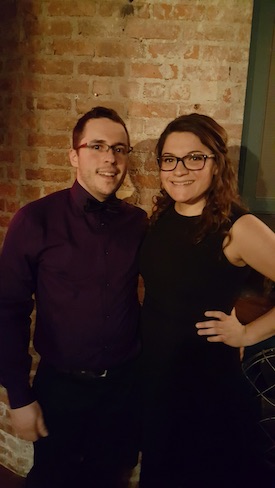 All fancy at a company party